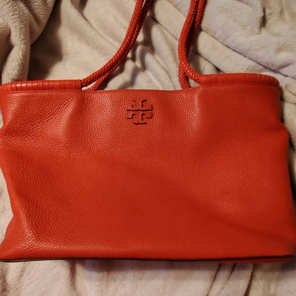 Tory Burch Handbags - Tory Burch poppy (orange red) McGraw tote